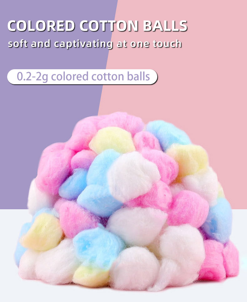 100% Cotton Colored Absorbent Cotton Ball