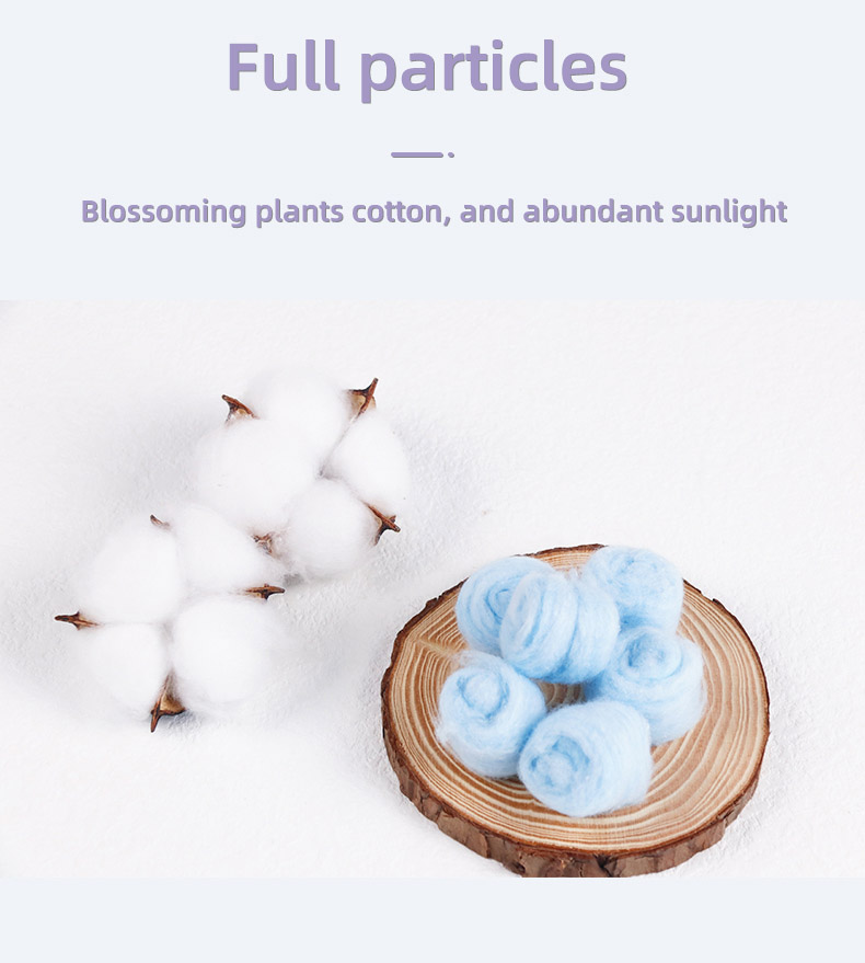 Soft disposable absorbent colorful cotton balls