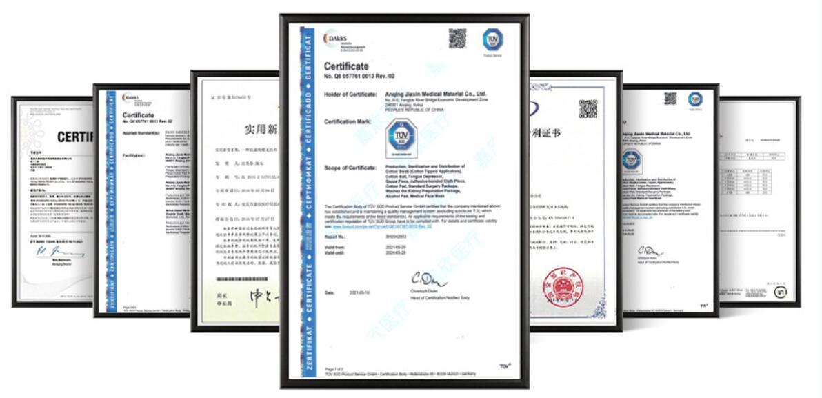 Jiaxin Medical Certificates